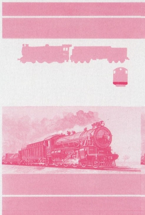 Union Island Locomotives (2nd series) 75c Red Stage Progressive Color Proof Pair