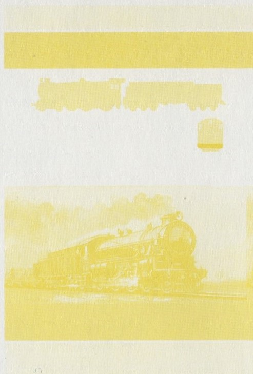 Union Island Locomotives (2nd series) 75c Yellow Stage Progressive Color Proof Pair