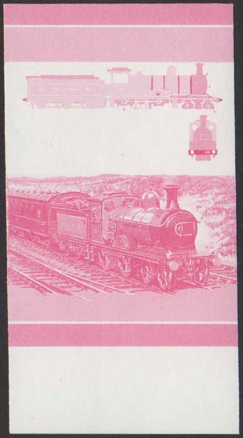 Union Island 3rd Series $2.00 1920 Gordon Highlander 4-4-0 Locomotive Stamp Red Stage Color Proof From 6-Stage Set
