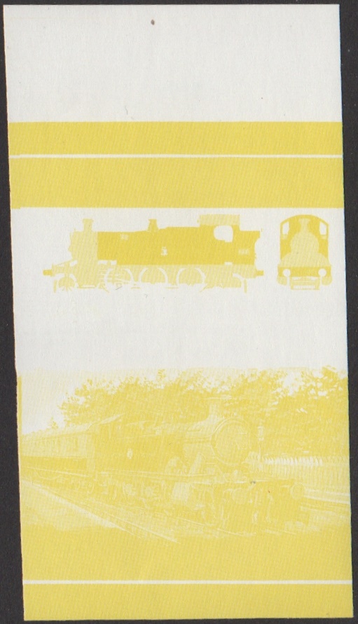 Union Island 3rd Series 50c 1906 45xx Class 2-6-2T Locomotive Stamp Yellow Stage Color Proof From 6-Stage Set