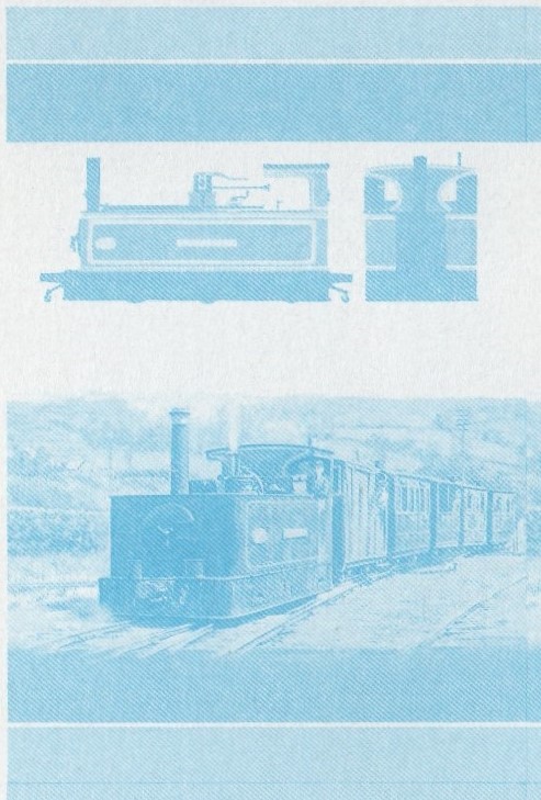 Union Island Locomotives (4th series) 45c Blue Stage Progressive Color Proof Pair