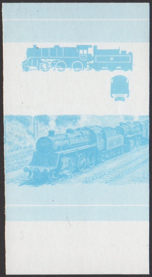 Union Island 4th Series $1.50 1952 Class 4 2-6-0 Locomotive Stamp Blue Stage Color Proof From 6-Stage Set