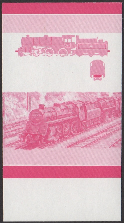 Union Island 4th Series $1.50 1952 Class 4 2-6-0 Locomotive Stamp Red Stage Color Proof From 6-Stage Set