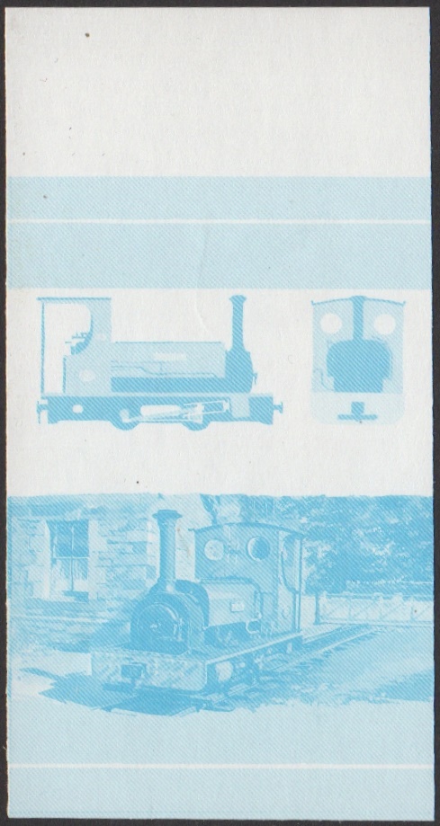 Union Island 4th Series 60c 1889 Elidir 0-4-0T Locomotive Stamp Blue Stage Color Proof From 6-Stage Set