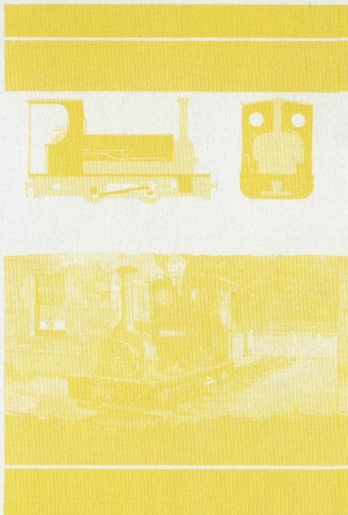 Union Island Locomotives (4th series) 60c Yellow Stage Progressive Color Proof Pair