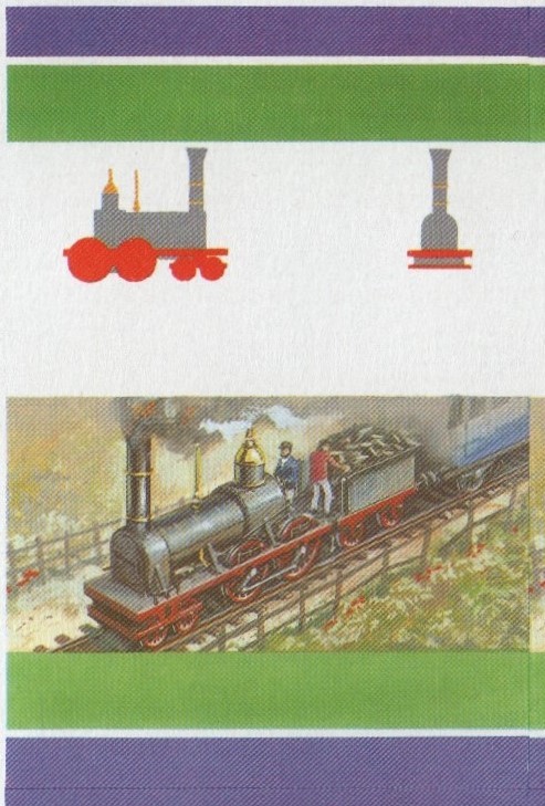 Union Island Locomotives (5th series) $1.50 All Colors Stage Progressive Color Proof Pair