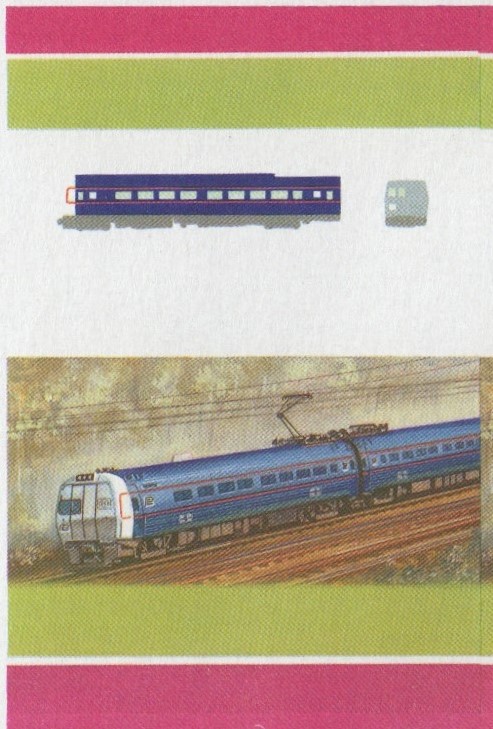 Union Island Locomotives (5th series) $2.00 All Colors Stage Progressive Color Proof Pair
