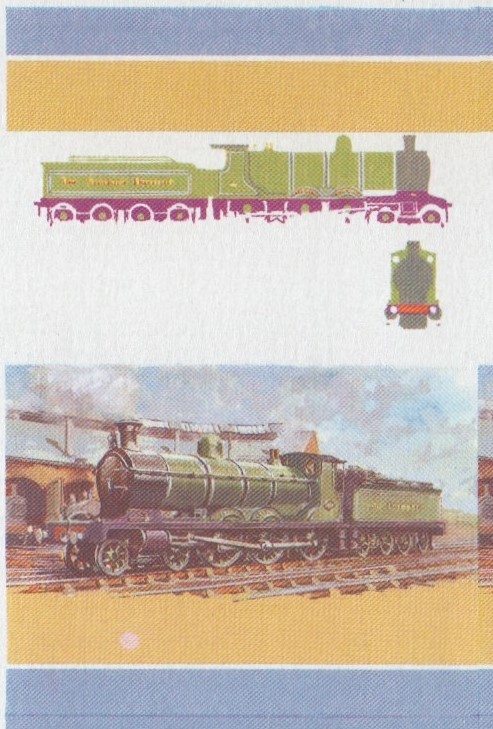 Union Island Locomotives (5th series) 15c All Colors Stage Progressive Color Proof Pair