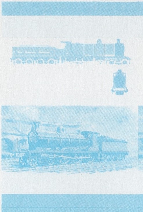 Union Island Locomotives (5th series) 15c Blue Stage Progressive Color Proof Pair