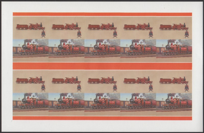 Union Island Locomotives (6th series) 15c All Colors Stage Progressive Color Proof Pane