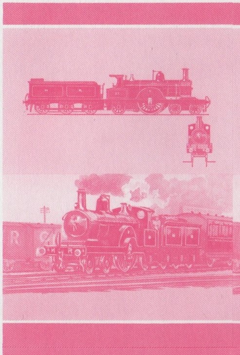 Union Island Locomotives (6th series) 15c Red Stage Progressive Color Proof Pair