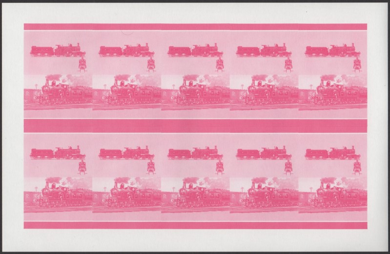 Union Island Locomotives (6th series) 15c Red Stage Progressive Color Proof Pane