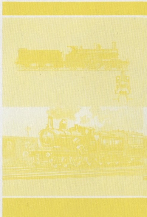 Union Island Locomotives (6th series) 15c Yellow Stage Progressive Color Proof Pair