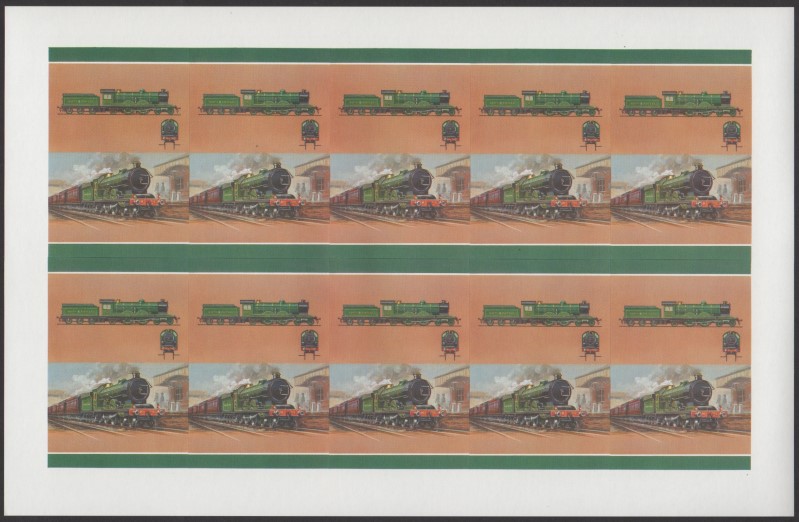 Union Island Locomotives (6th series) 60c All Colors Stage Progressive Color Proof Pane