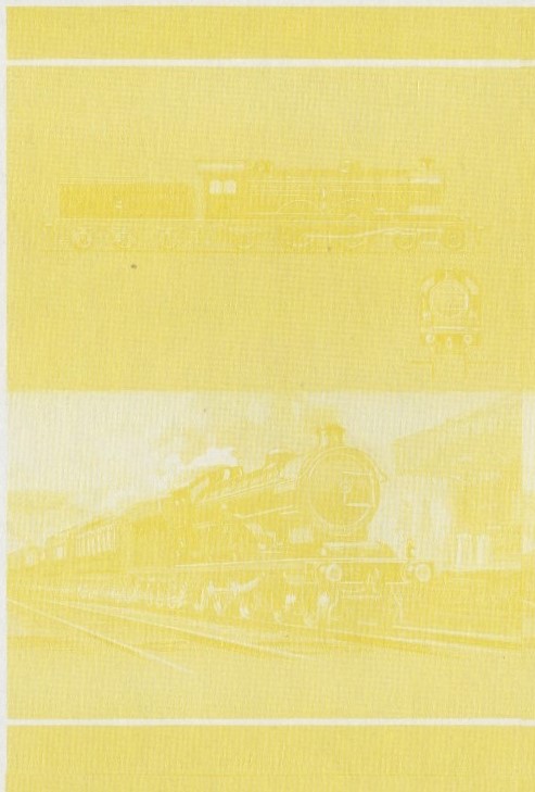 Union Island Locomotives (6th series) 60c Yellow Stage Progressive Color Proof Pair