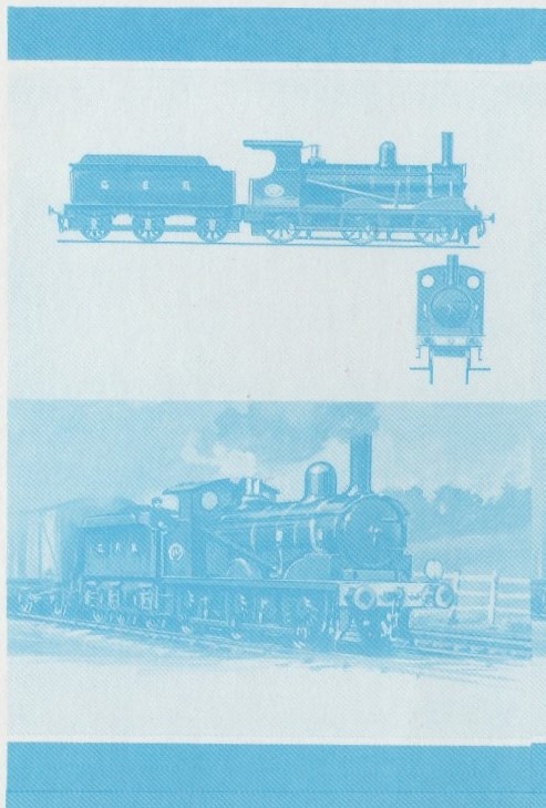 Union Island Locomotives (6th series) 75c Blue Stage Progressive Color Proof Pair