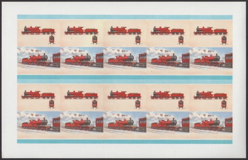 Union Island Locomotives (7th series) $1.00 All Colors Stage Progressive Color Proof Pane
