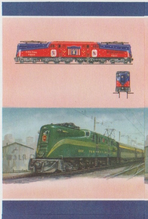 Union Island Locomotives (7th series) $1.50 All Colors Stage Progressive Color Proof Pair