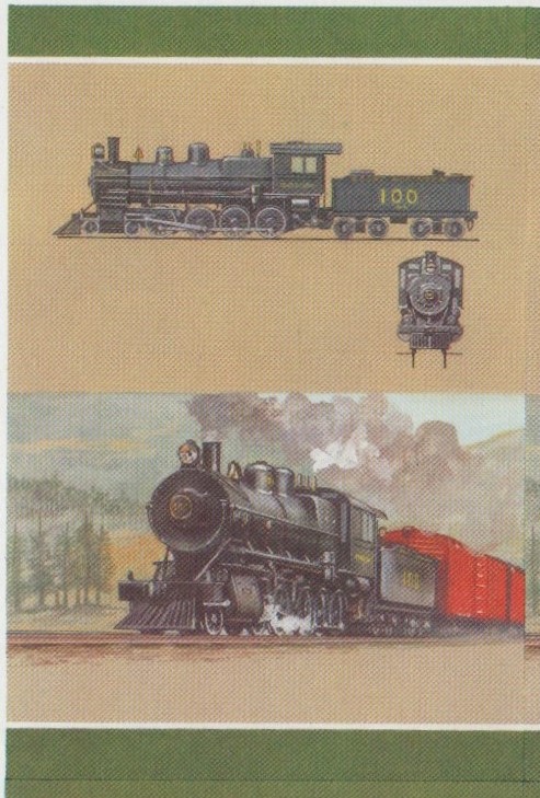 Union Island Locomotives (7th series) 30c All Colors Stage Progressive Color Proof Pair