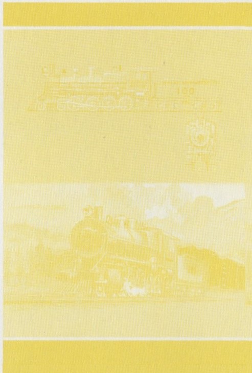 Union Island Locomotives (7th series) 30c Yellow Stage Progressive Color Proof Pair