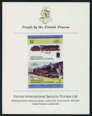 1984 Union Island Leaders of the World, Locomotives (1st series) Proof Presentation Card