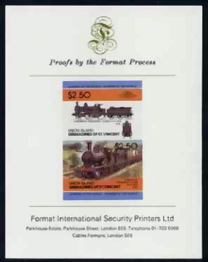 1984 Union Island Leaders of the World, Locomotives (2nd series) Proof Presentation Card