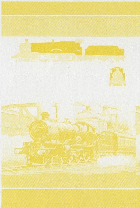 Saint Vincent Grenadines Locomotives (1st series) $1.00 Yellow Stage Progressive Color Proof Pair