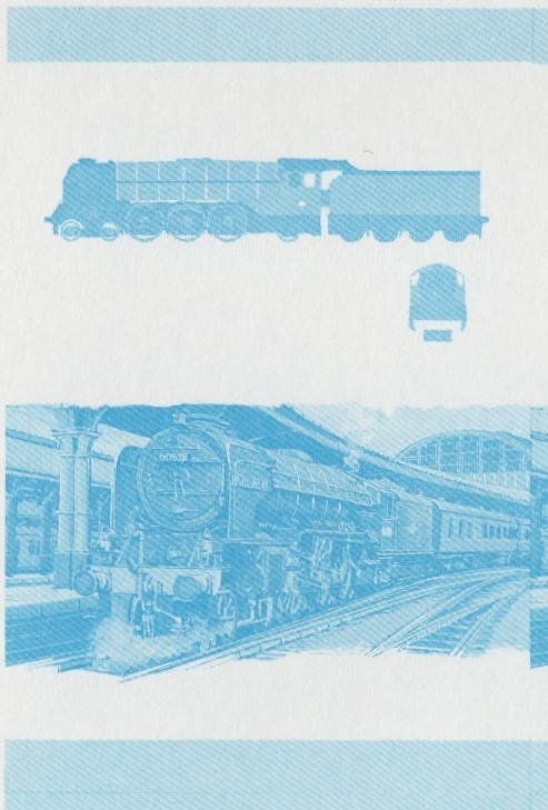 Saint Vincent Grenadines Locomotives (1st series) $2.50 Blue Stage Progressive Color Proof Pair