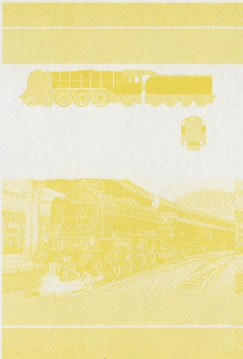 Saint Vincent Grenadines Locomotives (1st series) $2.50 Yellow Stage Progressive Color Proof Pair