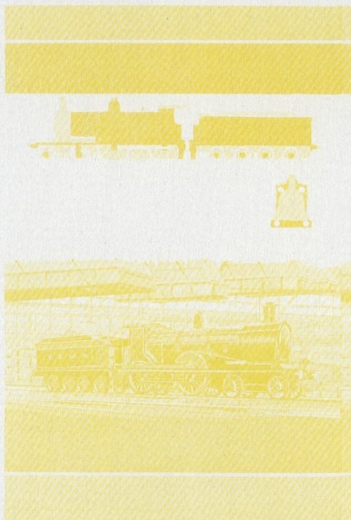 Saint Vincent Grenadines Locomotives (1st series) 15c Yellow Stage Progressive Color Proof Pair
