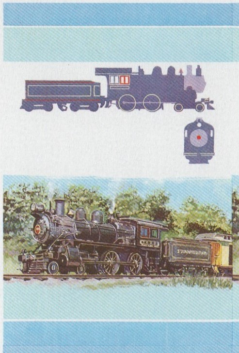 Saint Vincent Grenadines Locomotives (1st series) 60c All Colors Stage Progressive Color Proof Pair