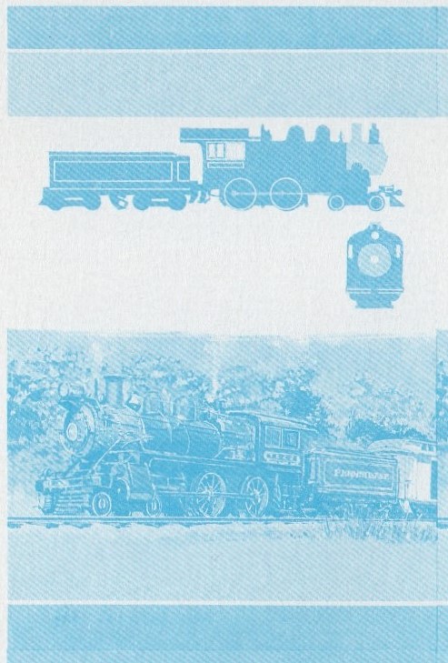 Saint Vincent Grenadines Locomotives (1st series) 60c Blue Stage Progressive Color Proof Pair