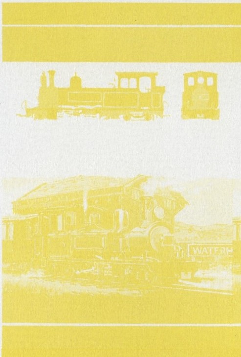 Saint Vincent Grenadines Locomotives (2nd series) 60c Yellow Stage Progressive Color Proof Pair