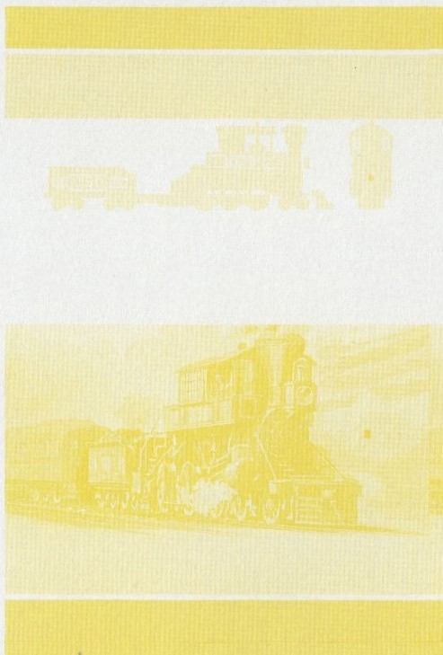 Saint Vincent Grenadines Locomotives (5th series) $1.20 Yellow Stage Progressive Color Proof Pair