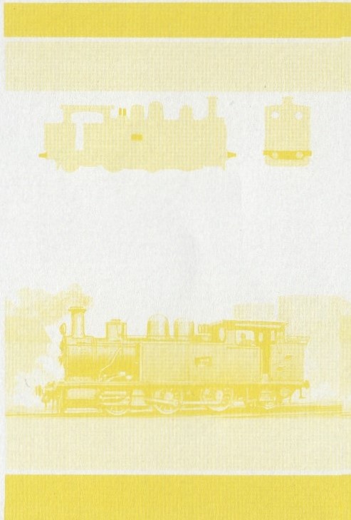 Saint Vincent Grenadines Locomotives (5th series) $2.00 Yellow Stage Progressive Color Proof Pair