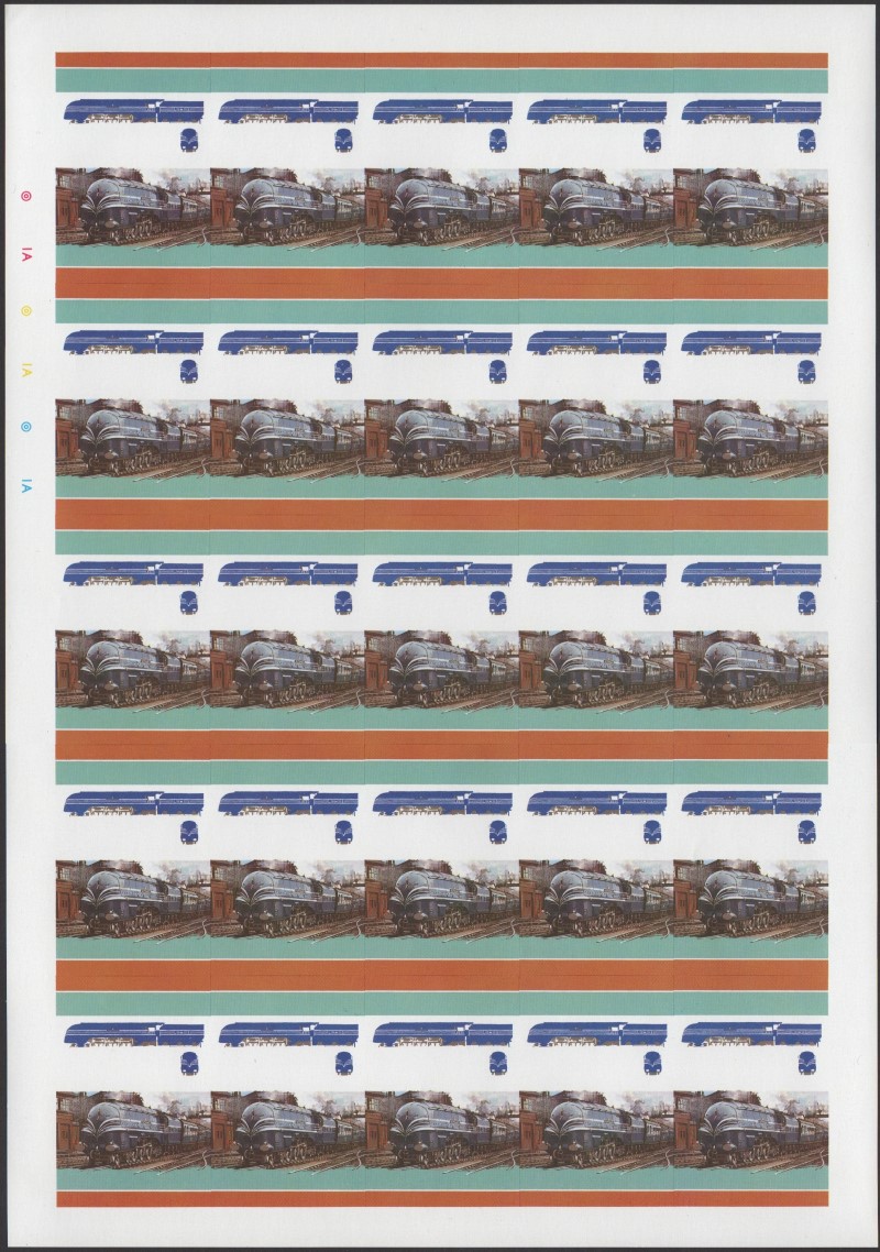 Saint Vincent Grenadines Locomotives (5th series) 35c All Colors Stage Progressive Color Proof Pane