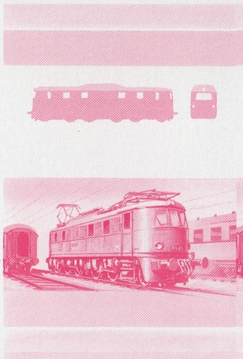 Saint Vincent Grenadines Locomotives (5th series) 70c Red Stage Progressive Color Proof Pair