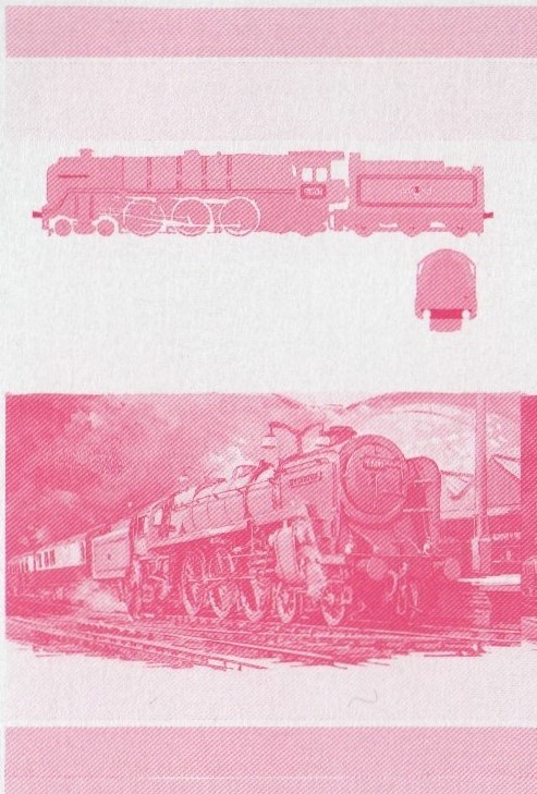 Saint Vincent Grenadines Locomotives (6th series) $2.00 Red Stage Progressive Color Proof Pair