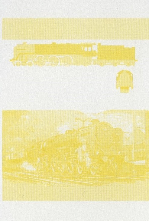 Saint Vincent Grenadines Locomotives (6th series) $2.00 Yellow Stage Progressive Color Proof Pair