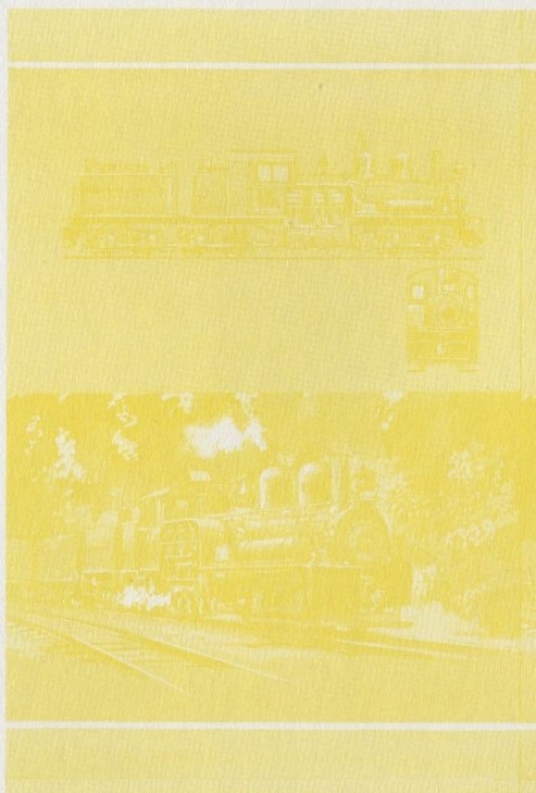 Saint Vincent Grenadines Locomotives (7th series) $1.50 Yellow Stage Progressive Color Proof Pair