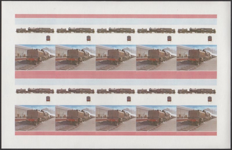 Saint Vincent Grenadines Locomotives (7th series) 40c All Colors Stage Progressive Color Proof Pane