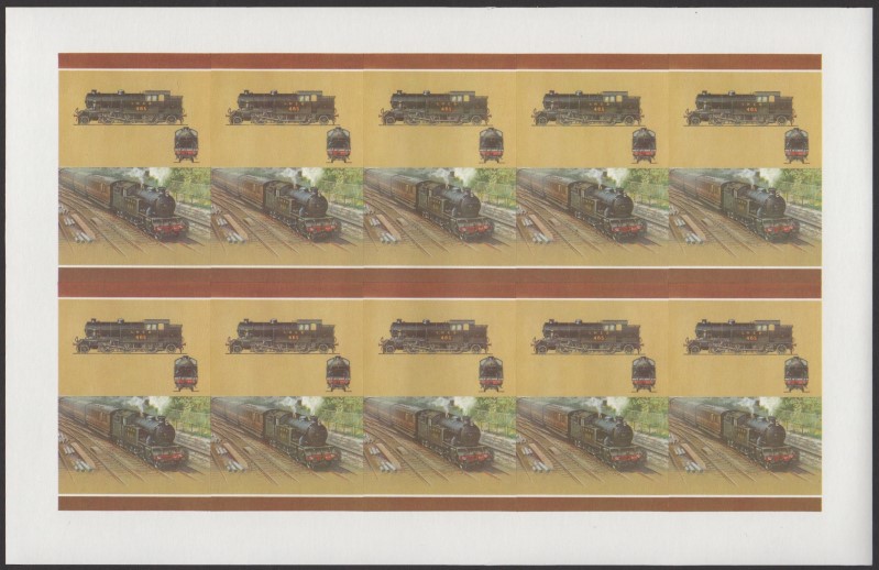 Saint Vincent Grenadines Locomotives (7th series) 60c All Colors Stage Progressive Color Proof Pane