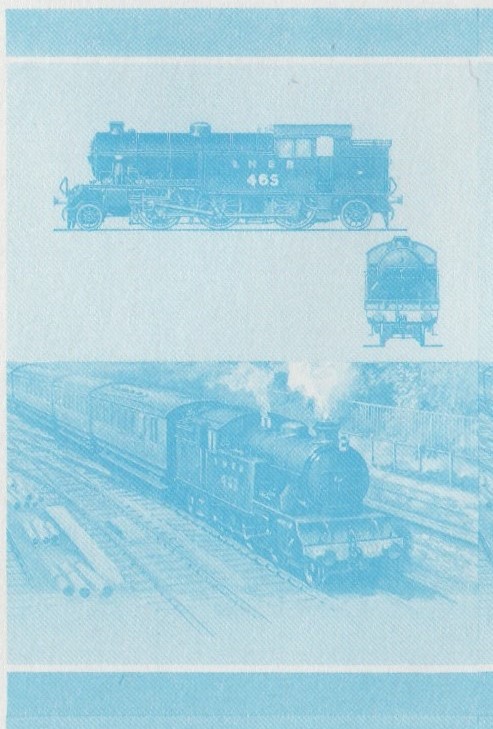 Saint Vincent Grenadines Locomotives (7th series) 60c Blue Stage Progressive Color Proof Pair