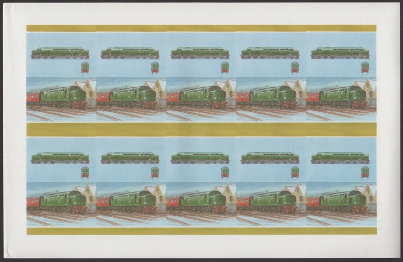 Saint Vincent Grenadines Locomotives (7th series) 75c All Colors Stage Progressive Color Proof Pane