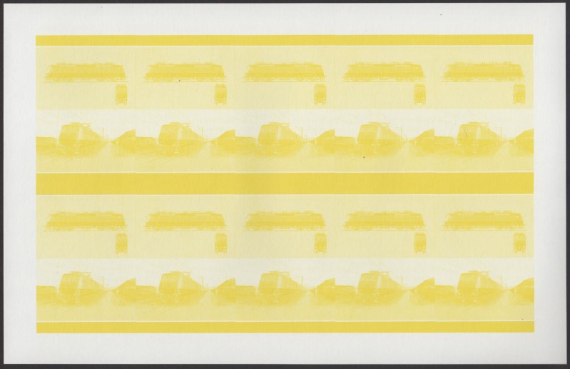 Saint Vincent Grenadines Locomotives (8th series) 40c Yellow Stage Progressive Color Proof Pane