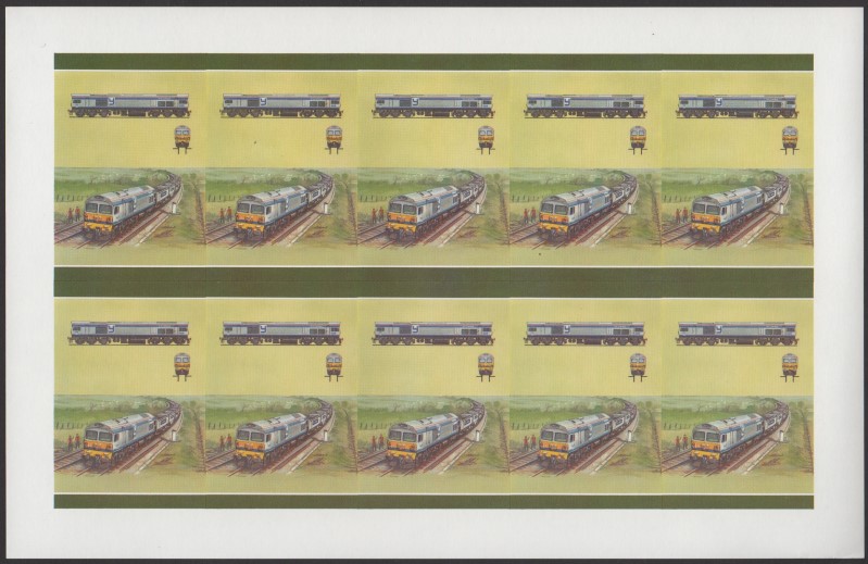 Saint Vincent Grenadines Locomotives (8th series) 60c All Colors Stage Progressive Color Proof Pane