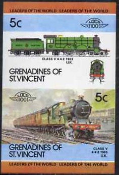 1984 Saint Vincent Grenadines Leaders of the World, Locomotives (2nd series) Imperforate Stamps