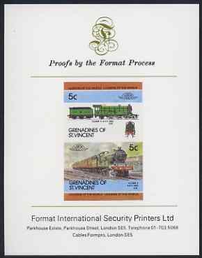 1984 Saint Vincent Grenadines Leaders of the World, Locomotives (2nd series) Presentation Card