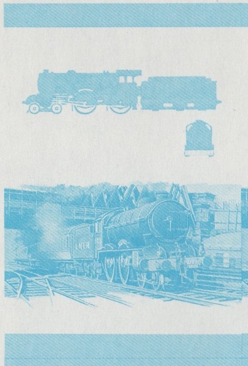 Saint Vincent Locomotives (1st series) $2.50 Blue Stage Progressive Color Proof Pair