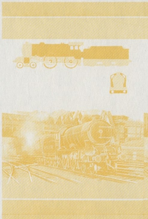 Saint Vincent Locomotives (1st series) $2.50 Yellow Stage Progressive Color Proof Pair